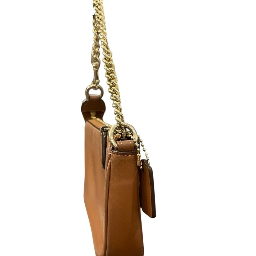 Coach Nolita Small Handbag Tan Gold Chain Y2K Designer Classic Preppy Small - Picture 5 of 14